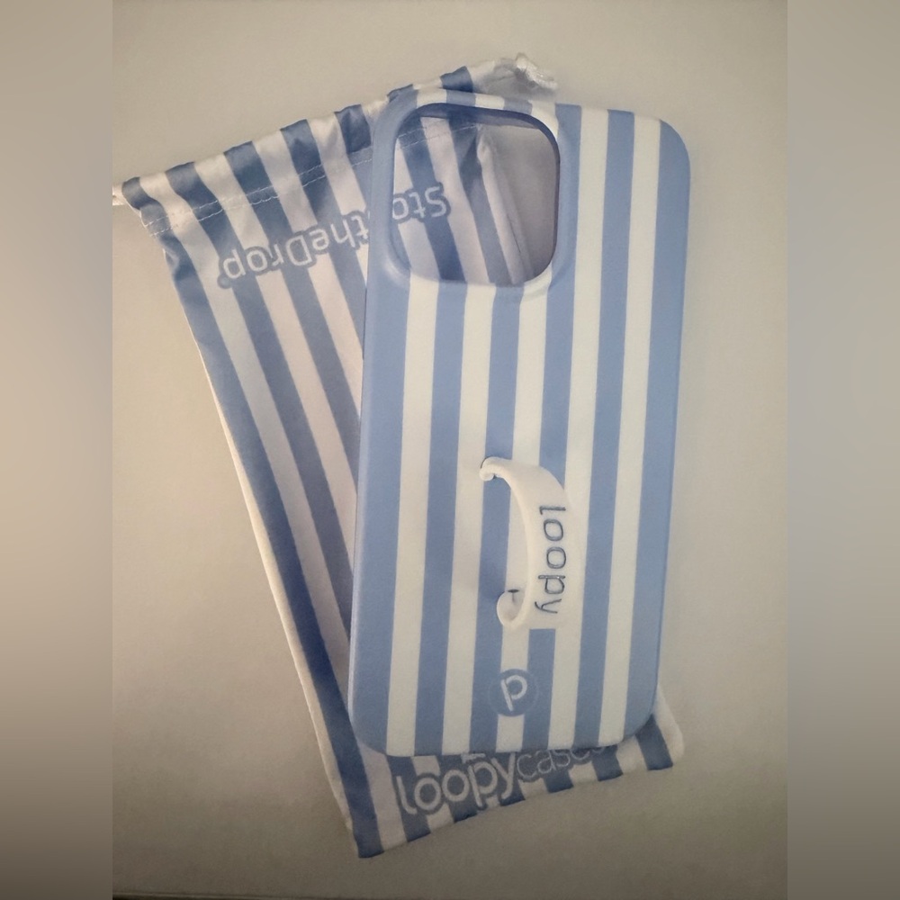 Loopy Case Blue and White Striped Phone Case